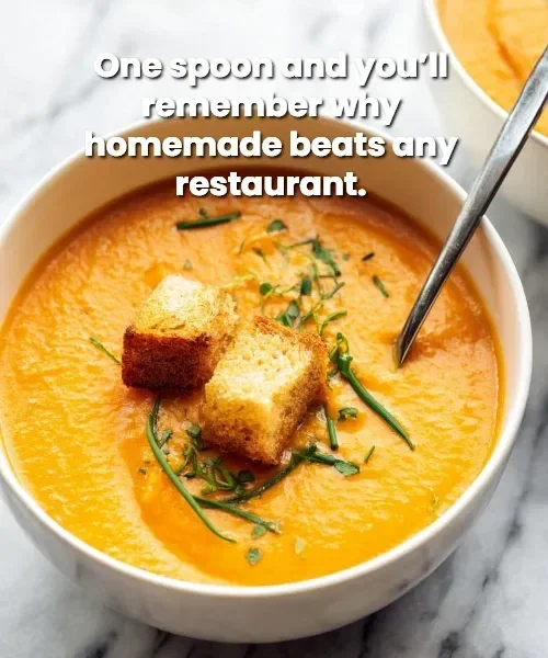 Bowl of roasted fall vegetable soup with seasonal vegetables