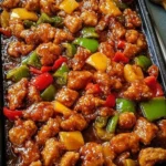 Sheet Pan Sticky Sweet and Sour Chicken