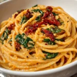 Spaghetti and Spinach with Sun-Dried Tomato Cream Sauce Spaghetti and Spinach with Sun-Dried Tomato Cream Sauce