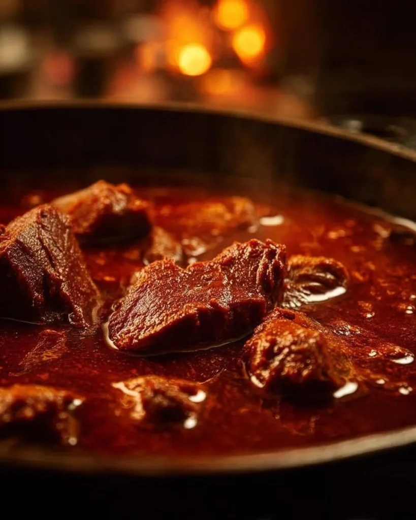Homemade Traditional Beef Birria served with fresh toppings and lime