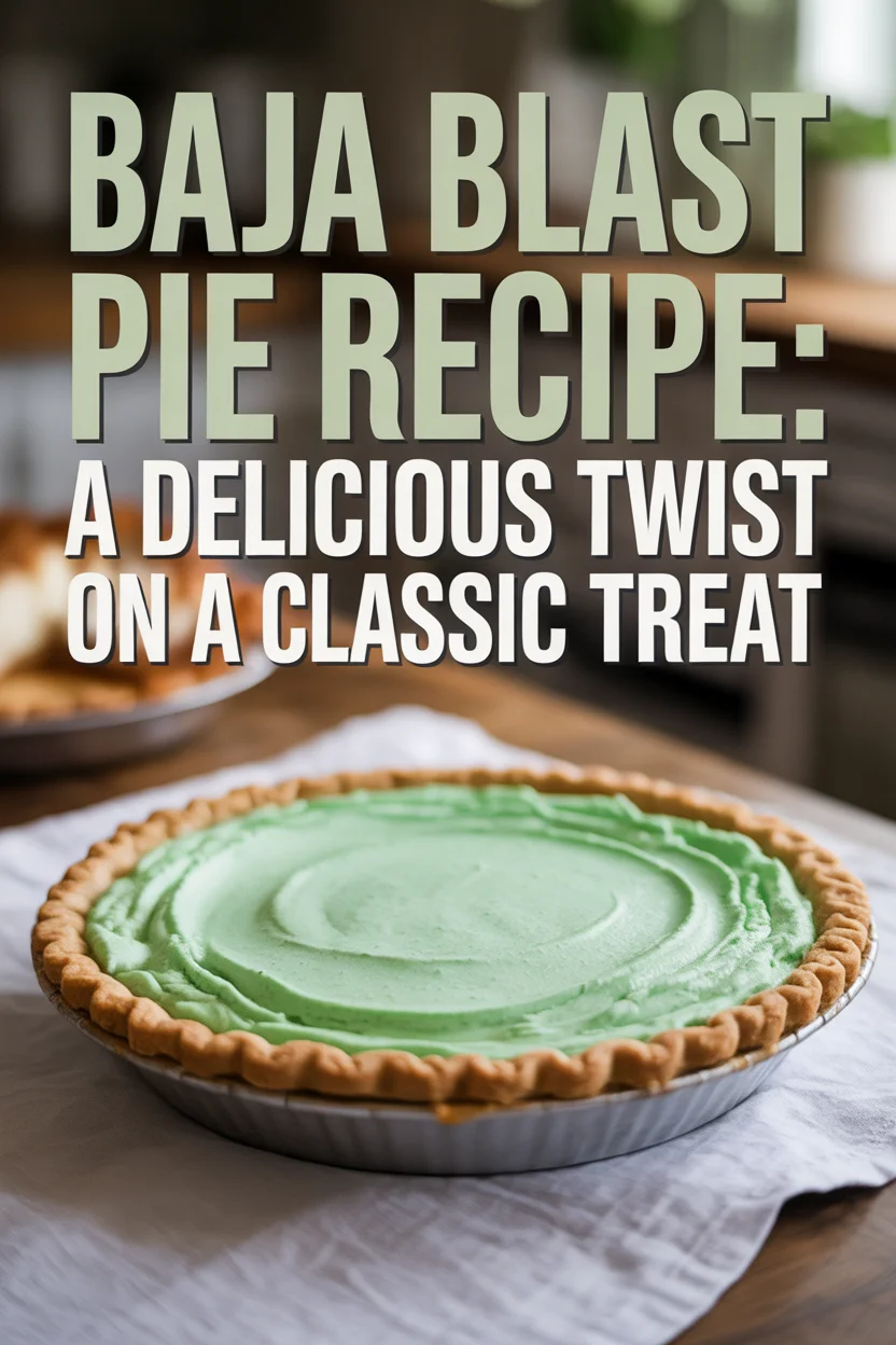 Baja Blast Pie Recipe: A Delicious Twist on a Classic Treat