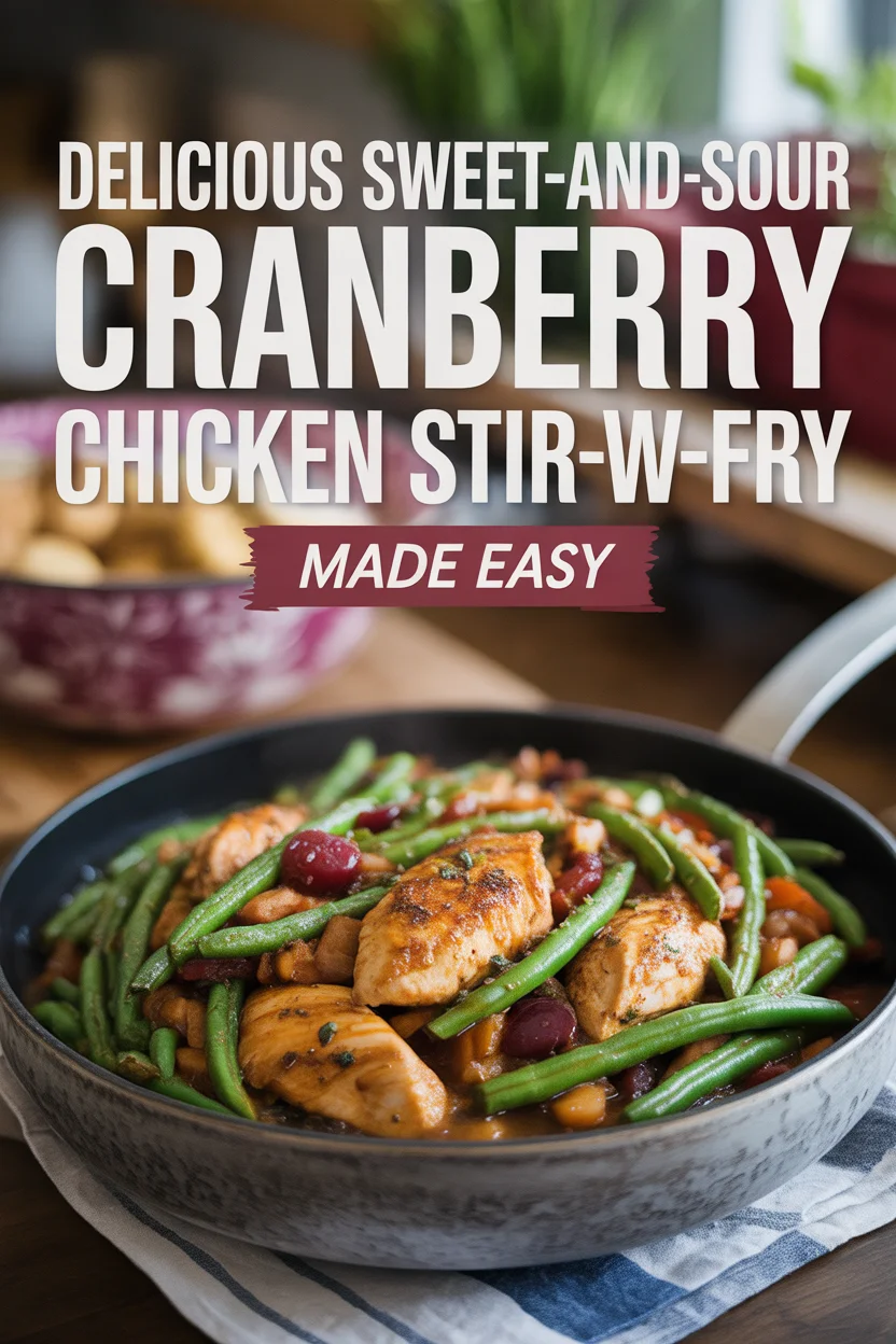 Sweet‑and‑Sour Cranberry Chicken Stir‑Fry