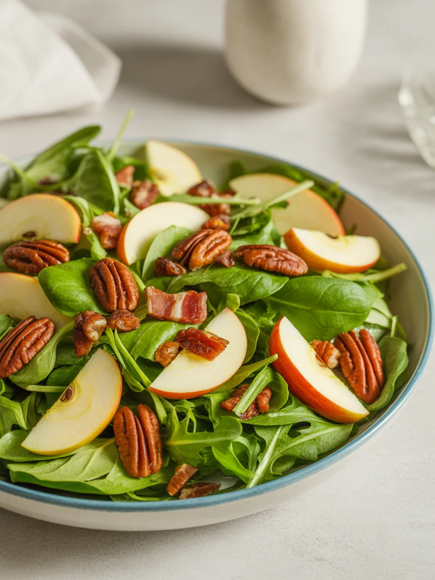 Delicious Apple Pecan & Bacon Salad with Maple Vinaigrette Delight