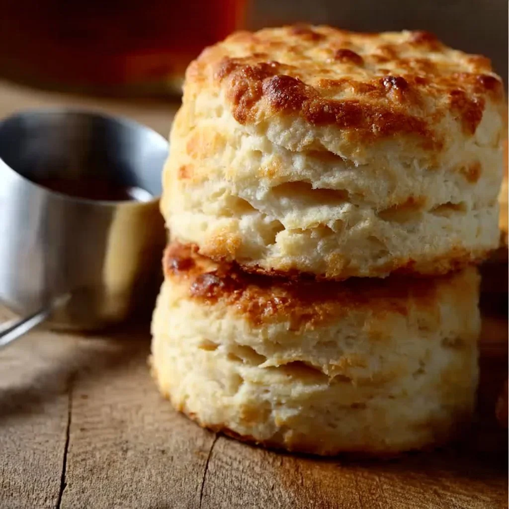 Freshly baked 3-Ingredient Buttermilk Biscuits on a cooling rack