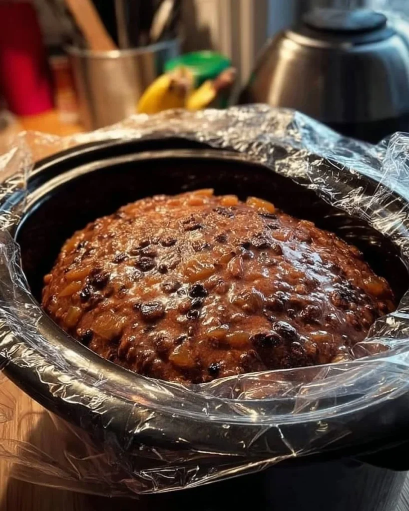 Delicious 4 ingredients Christmas cake ready for festive celebrations.