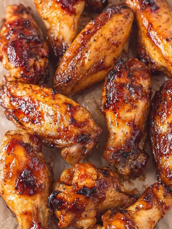 Crispy Air Fryer Honey Chicken Wings garnished with sesame seeds and herbs