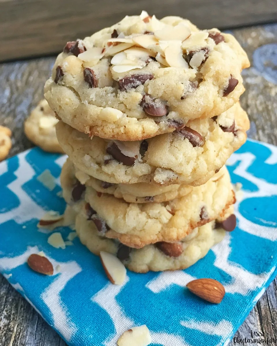 Delicious Almond Joy Cookies with chocolate, coconut, and almonds