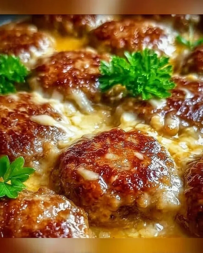 Amish Hamburger Steak Bake served with sides