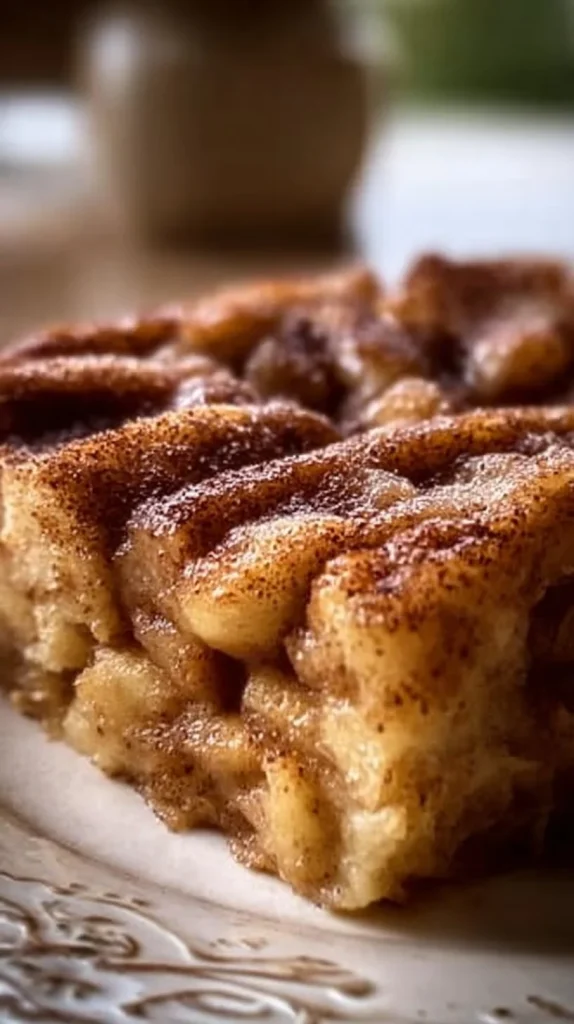 Apple Snickerdoodle Dump Cake topped with cinnamon and sugar