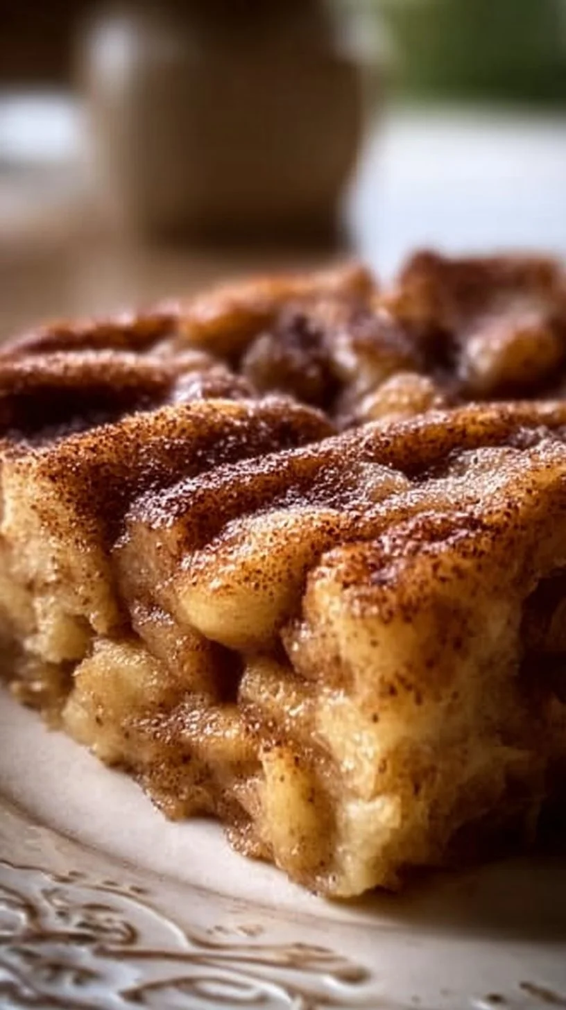 Apple Snickerdoodle Dump Cake topped with cinnamon and sugar