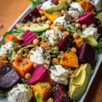 Autumn Harvest Salad with Whipped Ricotta and Crunchy Chickpeas