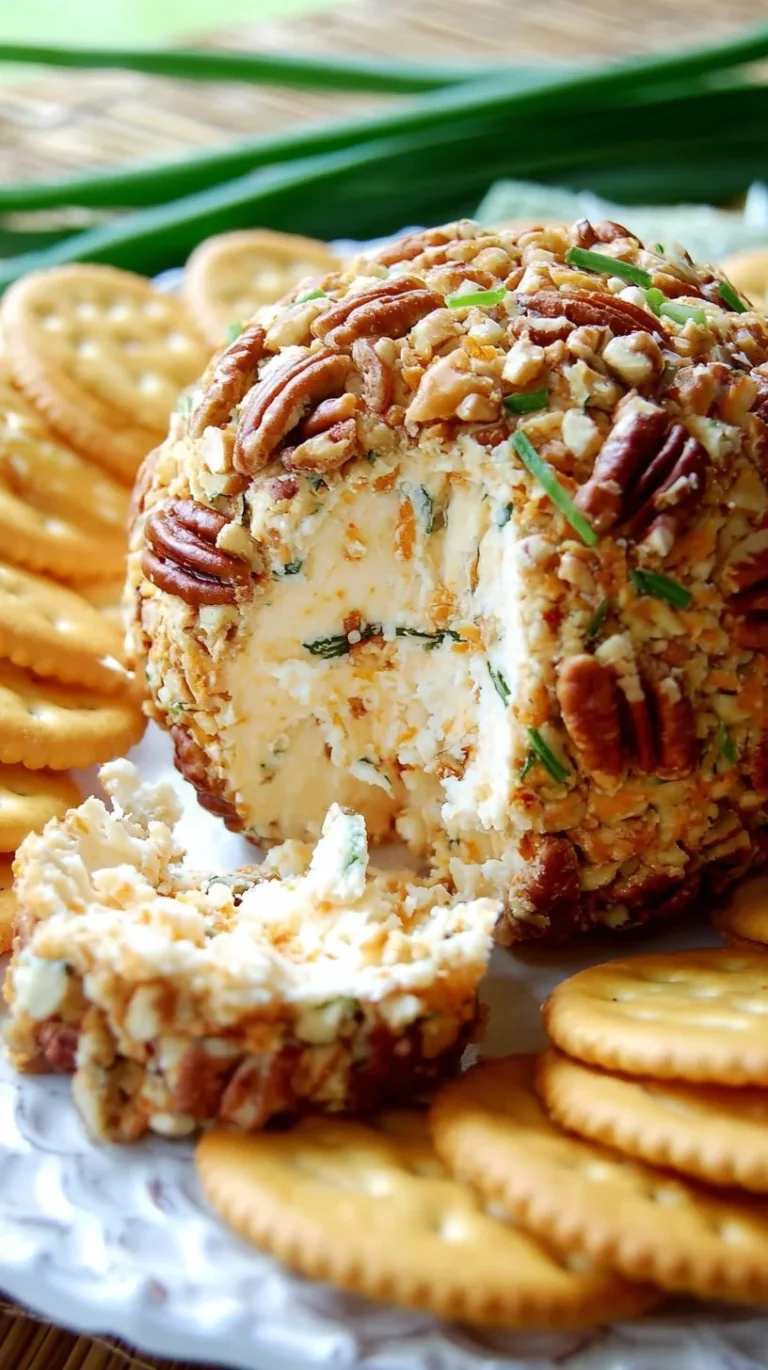 Bacon Cheddar Ranch Cheeseball served with crackers and vegetables