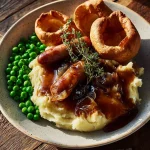 Bangers and Mash with Onion Gravy
