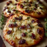 Brie & Cranberry Flatbreads with Almond Crunch