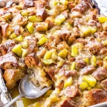 Caramel Apple Cinnamon Roll Casserole
