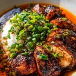 Caramelised Soy Chicken in Garlic Ginger Broth with Rice