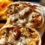 Cheesy Garlic Chicken Wraps