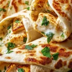Cheesy Garlic Chicken Wraps