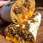 Cheesy Mexican Rice Burritos