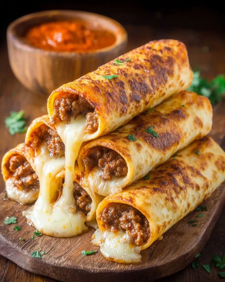 Plate of cheesy taco sticks ready to be served as a snack or appetizer