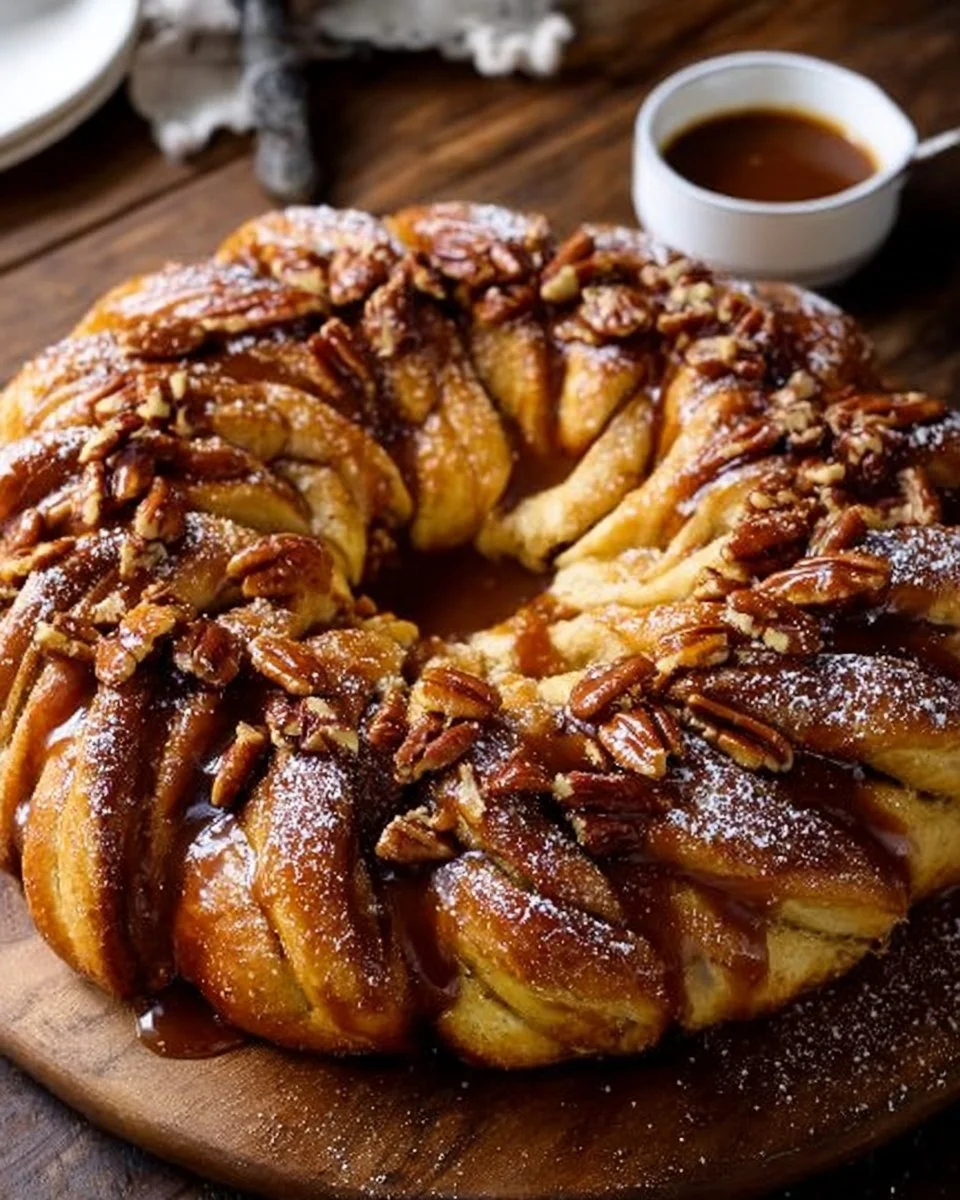 Beautifully baked Christmas Morning Star Bread, perfect for festive celebrations.