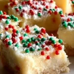 Christmas Sugar Cookie Cheesecake Bars (No-Bake)