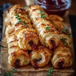Cranberry Brie Puff Twists with Fresh Thyme