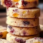 Cranberry Orange Shortbread Cookies