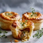 Creamy Leek & Mushroom Mini Pies with Gruyère