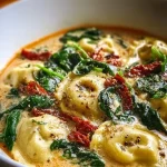 Creamy Tuscan Ravioli Soup