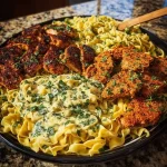 Creamy Velveeta Chicken Fettuccine with Garlic Cheese Sauce