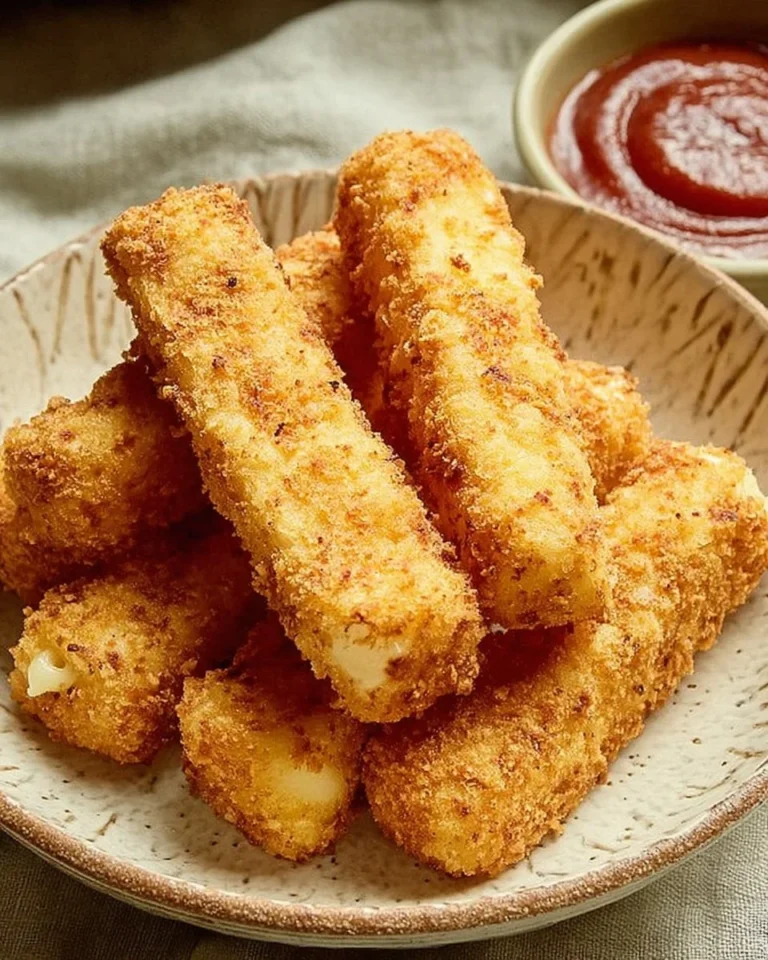 Crispy air-fryer halloumi fries served with dipping sauce