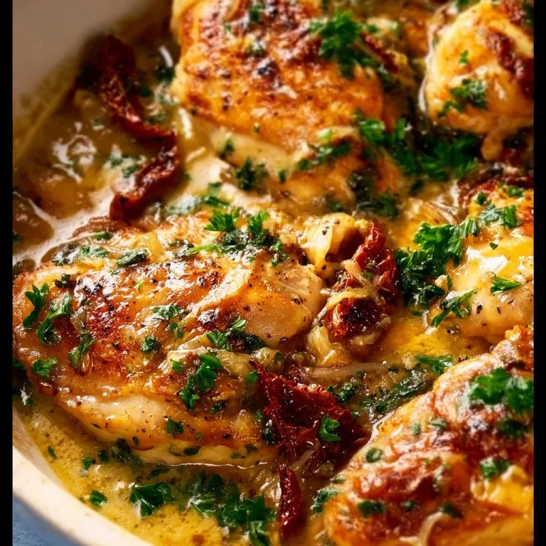 Crock Pot Marry Me Chicken in a creamy sauce with herbs and spices