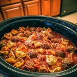 Crockpot Cheese Tortellini and Sausage