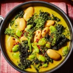 Curried Bean Stew with Coconut and Coriander Drizzle Curried Bean Stew with Coconut and Coriander Drizzle