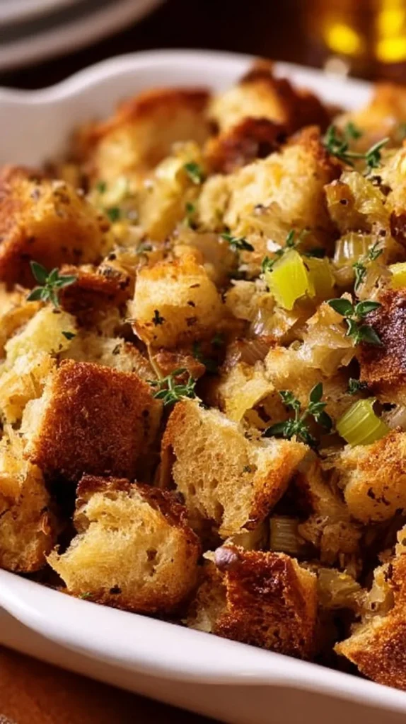 Delicious Thanksgiving stuffing recipe from Grandma, perfect for the holiday table.