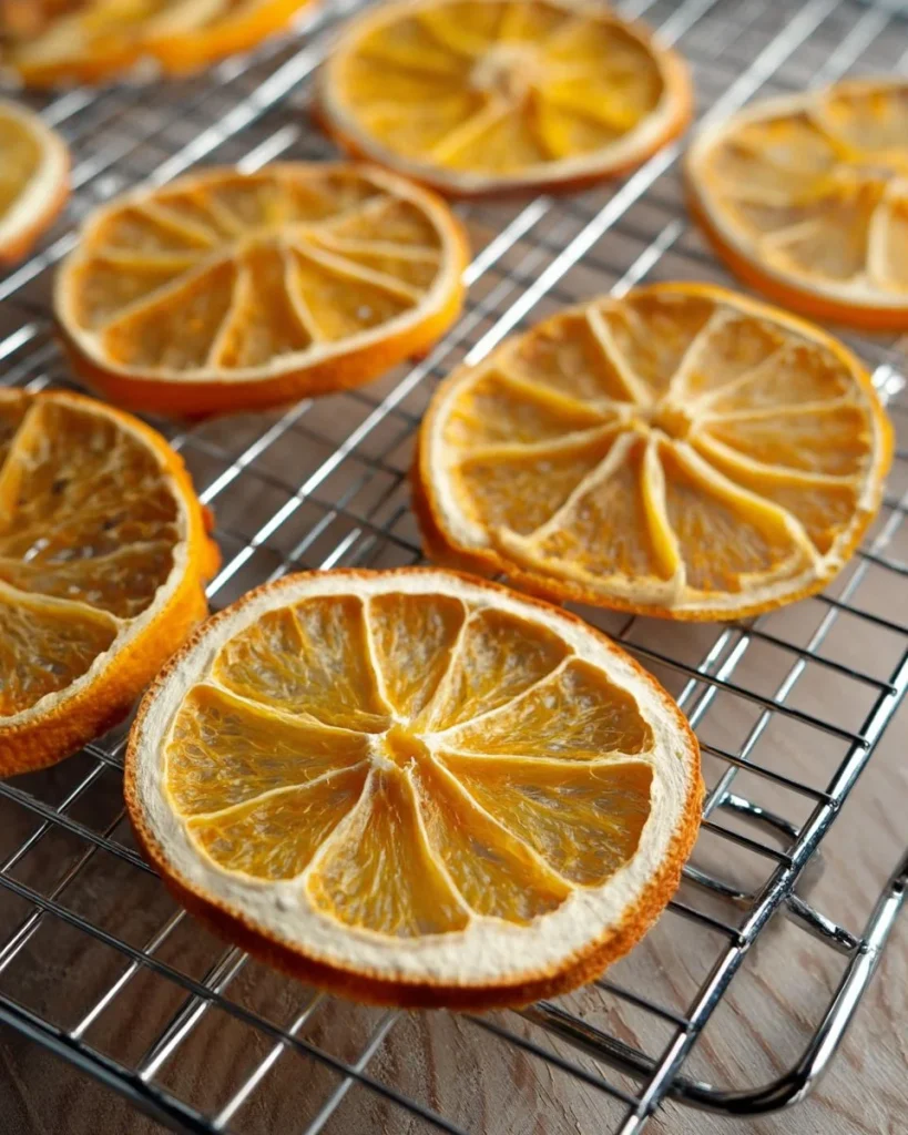 Dried orange slices used for decoration and culinary purposes
