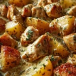 Garlic Parmesan Crockpot Chicken and Potatoes