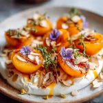Grilled Apricots with Whipped Goat Cheese & Thyme-Honey Glaze