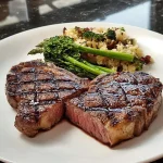 Grilled Ribeye Steak Dinner Plate