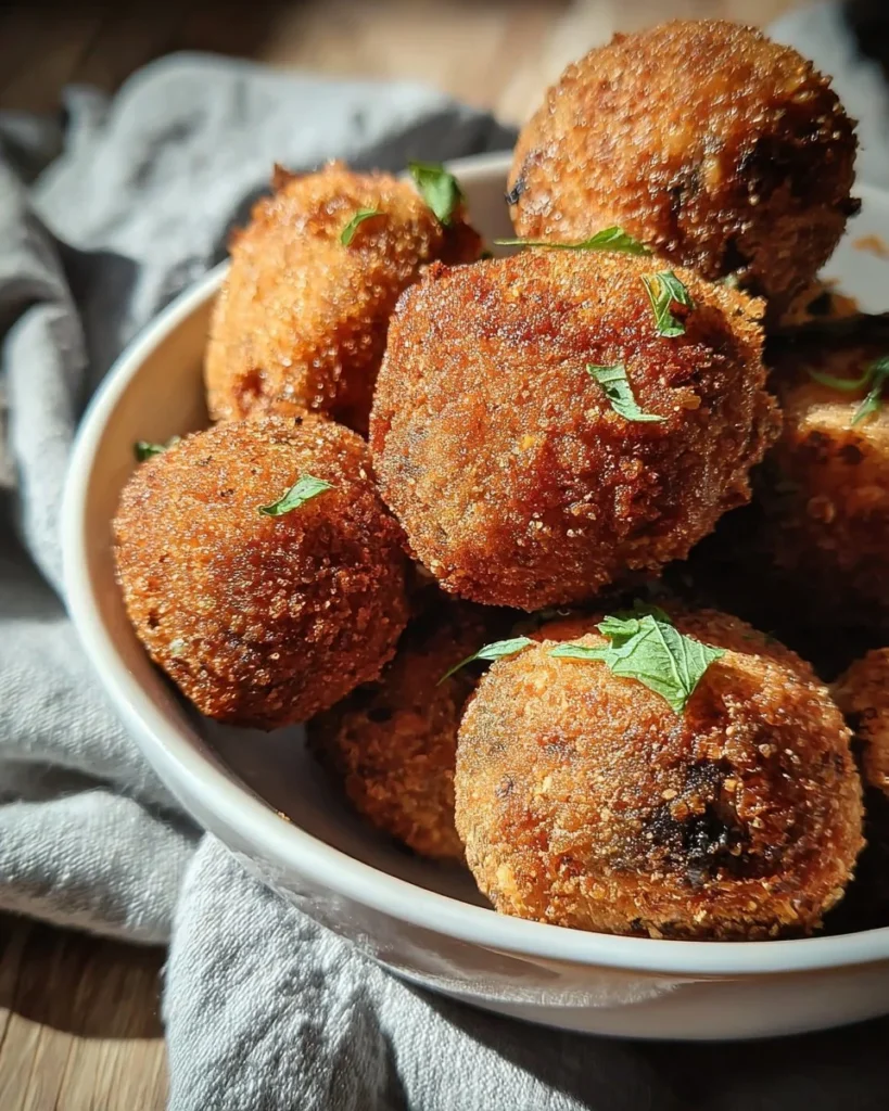 Delicious Haggis Bon Bons served as a special Scottish snack