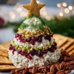 Holiday Cheese Tree with Cranberry & Pistachio Garland
