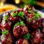 Holiday-Ready Christmas Cranberry Meatballs