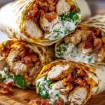 Homemade Crispy Bacon Ranch Chicken Wraps