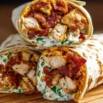 Homemade Crispy Bacon Ranch Chicken Wraps