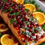Irresistible Christmas Salmon with Pomegranate Glaze Delight Irresistible Christmas Salmon with Pomegranate Glaze Delight