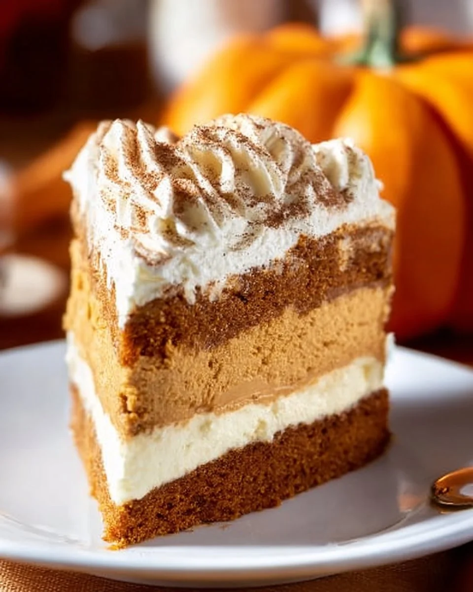 Irresistible Thanksgiving Piecaken dessert with layers of pie and cake.