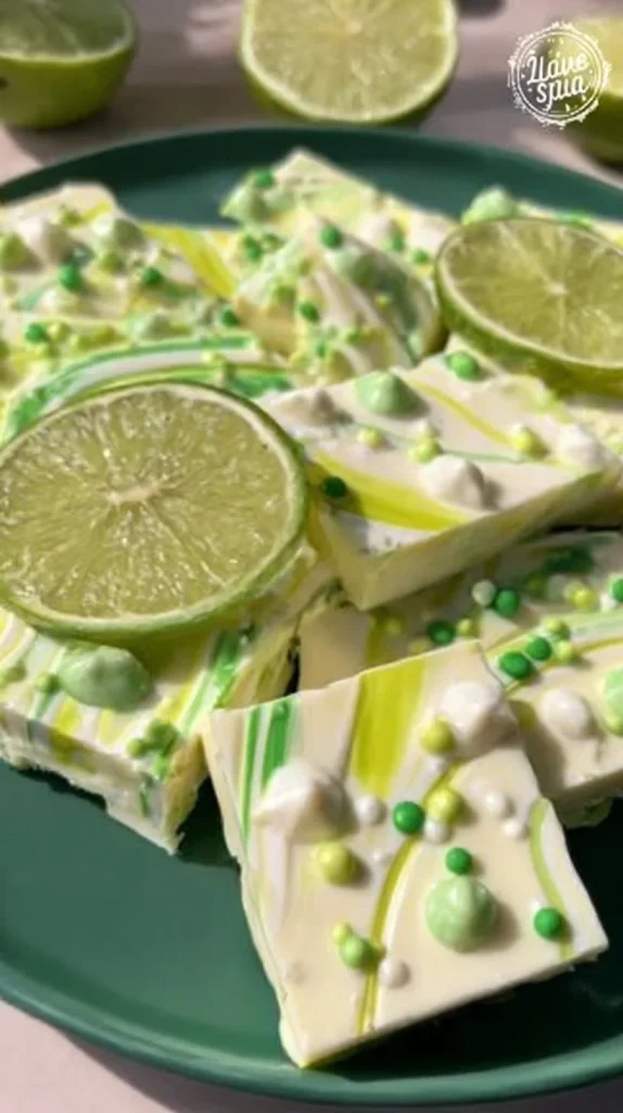 Margarita Bark Candy with Tequila, a sweet and tangy dessert treat.