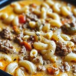 One-Pot Macaroni Cheeseburger Soup