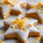 Orange Almond White Chocolate Star Shortbread